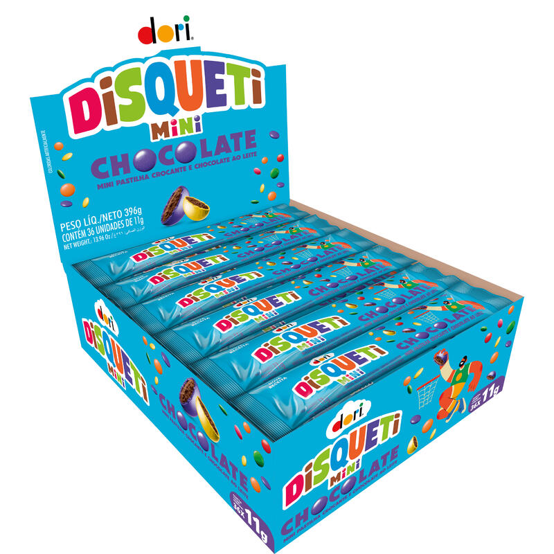 Confeito de Chocolate Disqueti Dori 36x11g