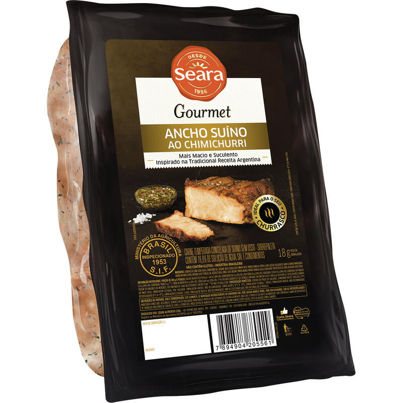 Ancho Suíno Seara Cong Ao Chimichurri Preço por quilo na peça