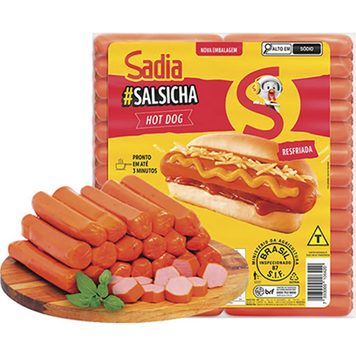 Salsicha Hot Dog Sadia a Granel 400g