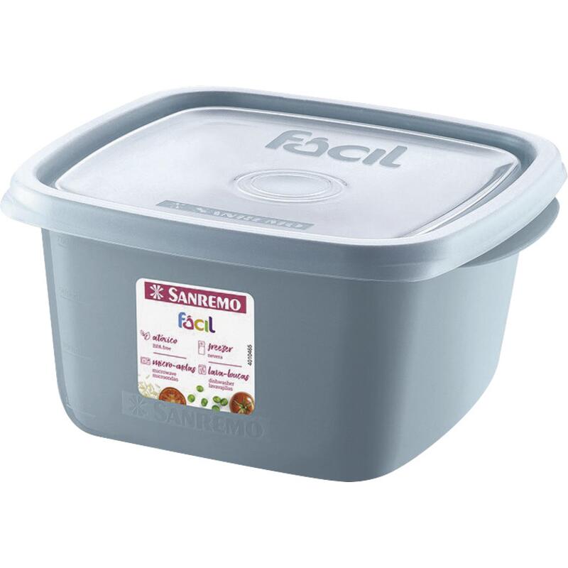 Pote SANREMO Fácil Tampa Transparente 1 Unidade Cor Sortida