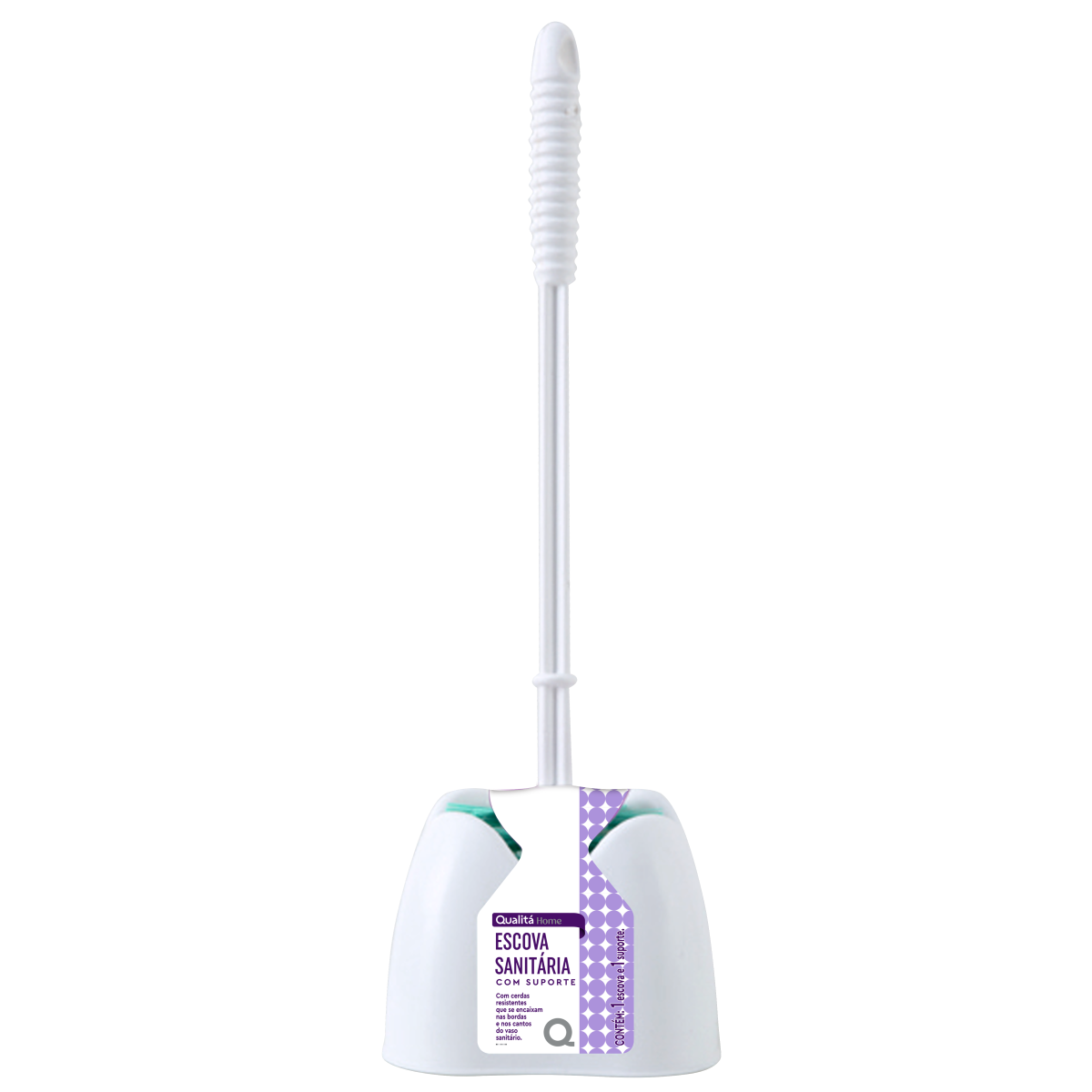 Escova Sanitária com Suporte Branca Qualitá