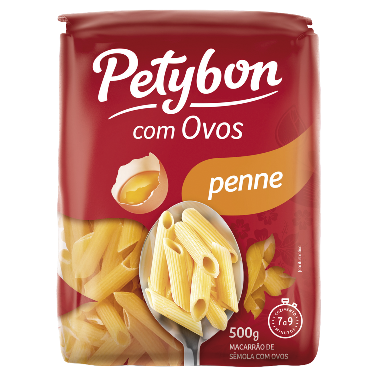 Macarrão de Sêmola com Ovos Penne Petybon Pacote 500g