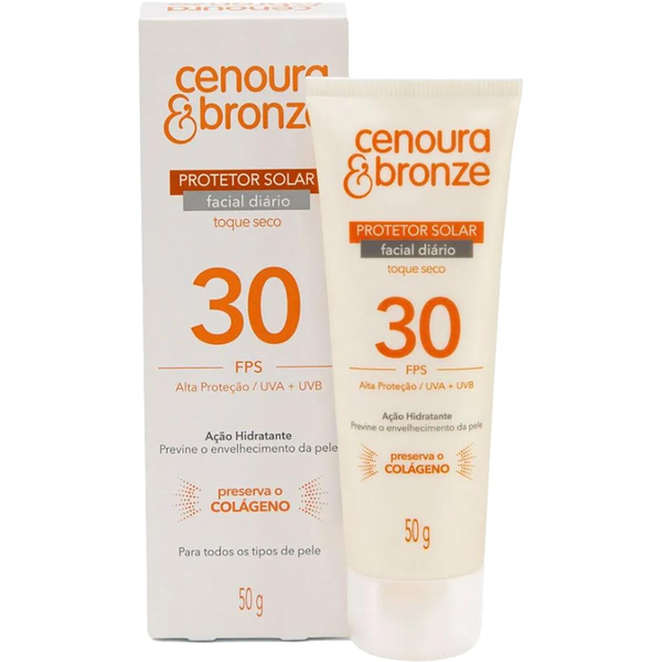 Protetor Solar Facial Cenoura & Bronze 50g - FPS 30