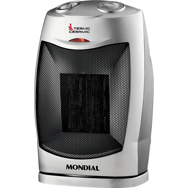 Aquecedor Mondial 127V - Termo Ceramic Premium - 1500W de Potência - Resistência de Cerâmica - 2 Níveis de Potência - Cinza - Ref. A-05