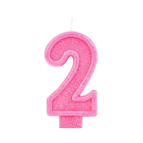 Vela Rainha Aniversário Numerada Plastico Rosa