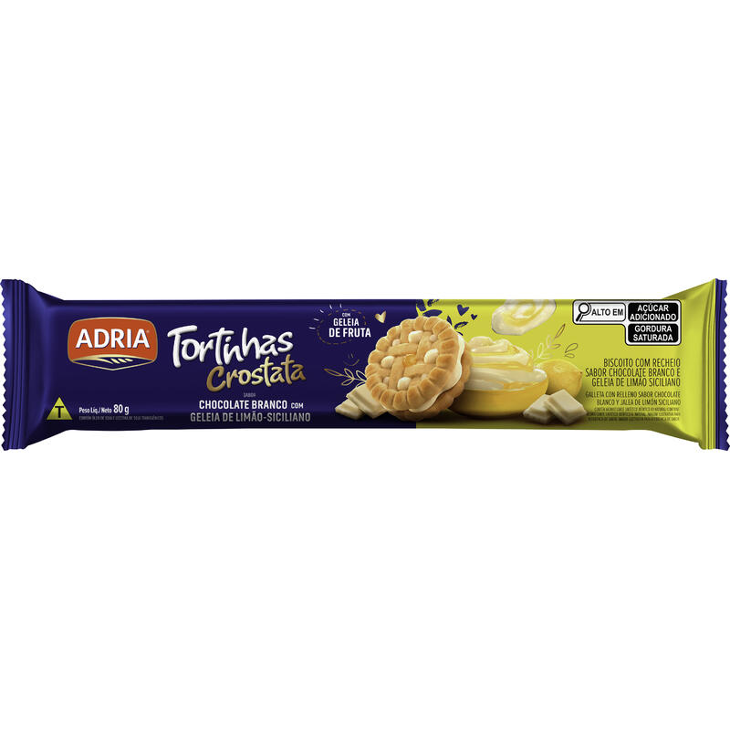 Biscoito Crostata Adria Limão Siciliano 80g