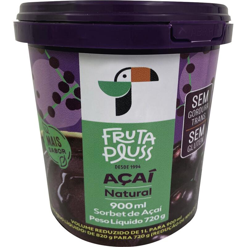 Açaí Fruta Pluss Congelado Tradicional 900ml