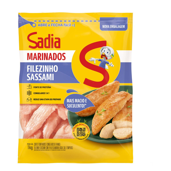 Filé de Peito Sadia 1kg - Temperado - Congelado - IQF