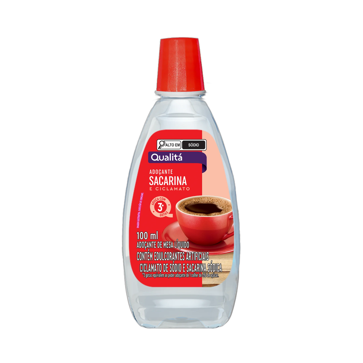 Adoçante Líquido Sacarina e Ciclamato Qualitá Frasco 100ml