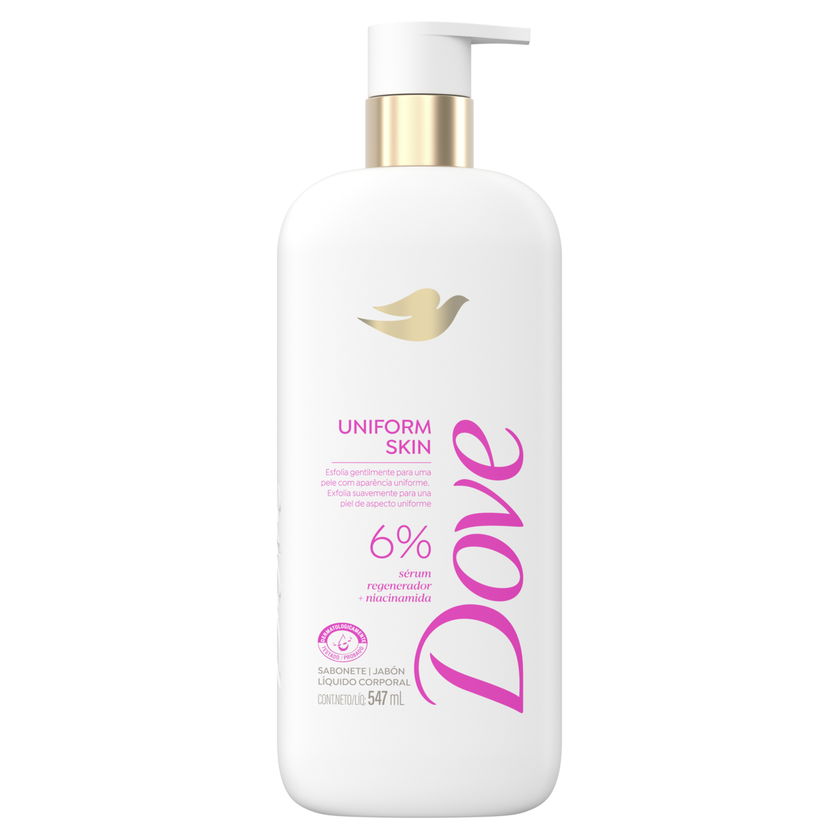 Sabonete Líquido Dove Uniform Skin Frasco Pump 547ml