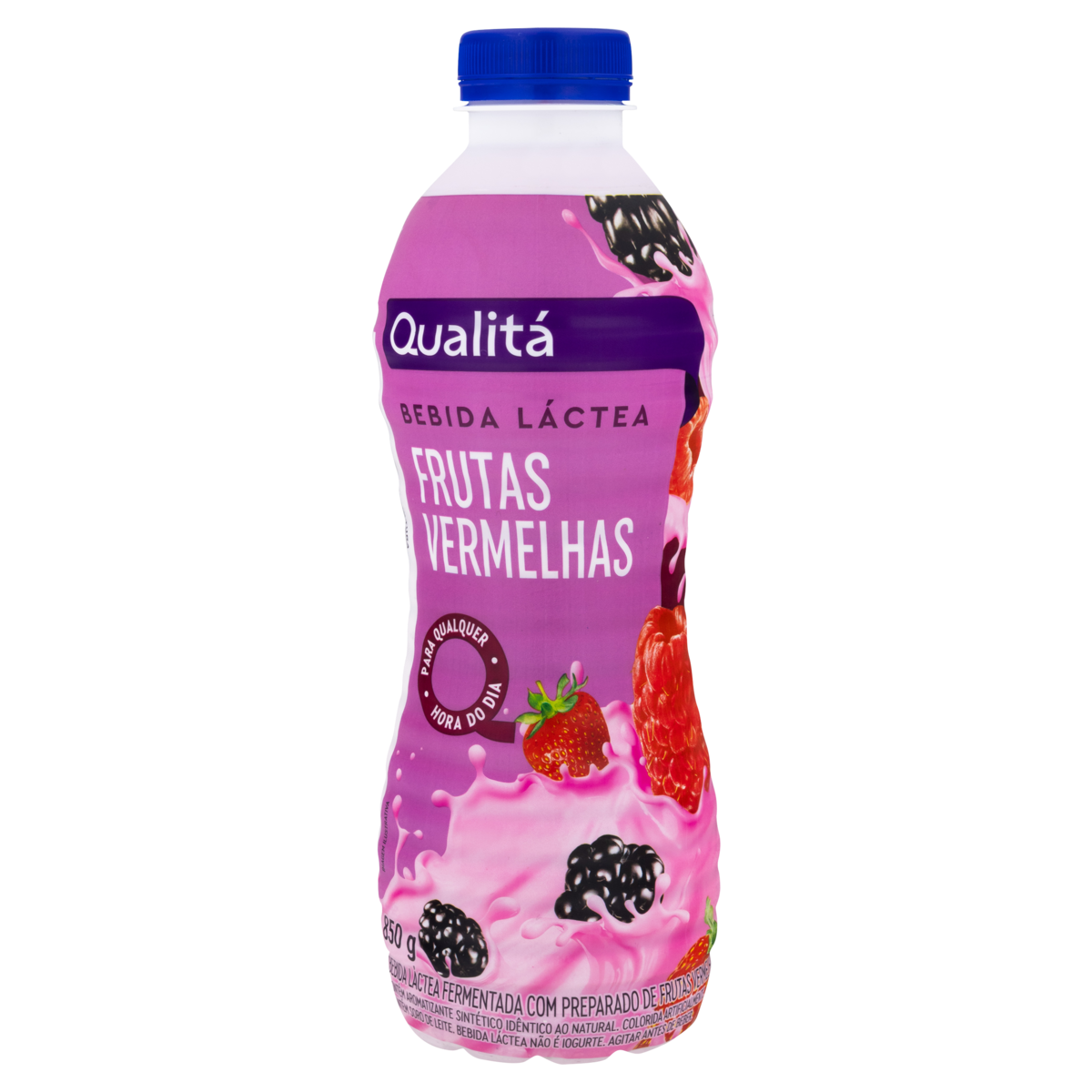 Bebida Láctea Fermentada Frutas Vermelhas Qualitá Garrafa 850g