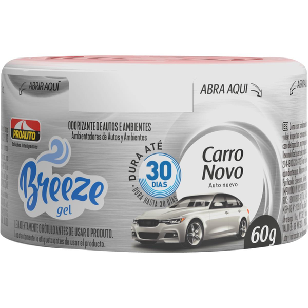 Odorizante Breeze Gel Proauto 60g - Carro Novo