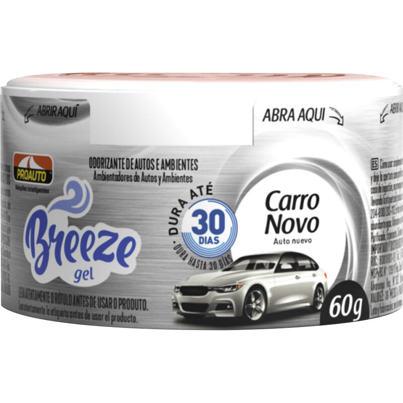 Odorizante Breeze Gel Proauto 60g - Carro Novo