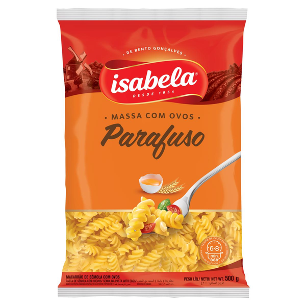 Massa com Ovos Isabela 500g - Parafuso