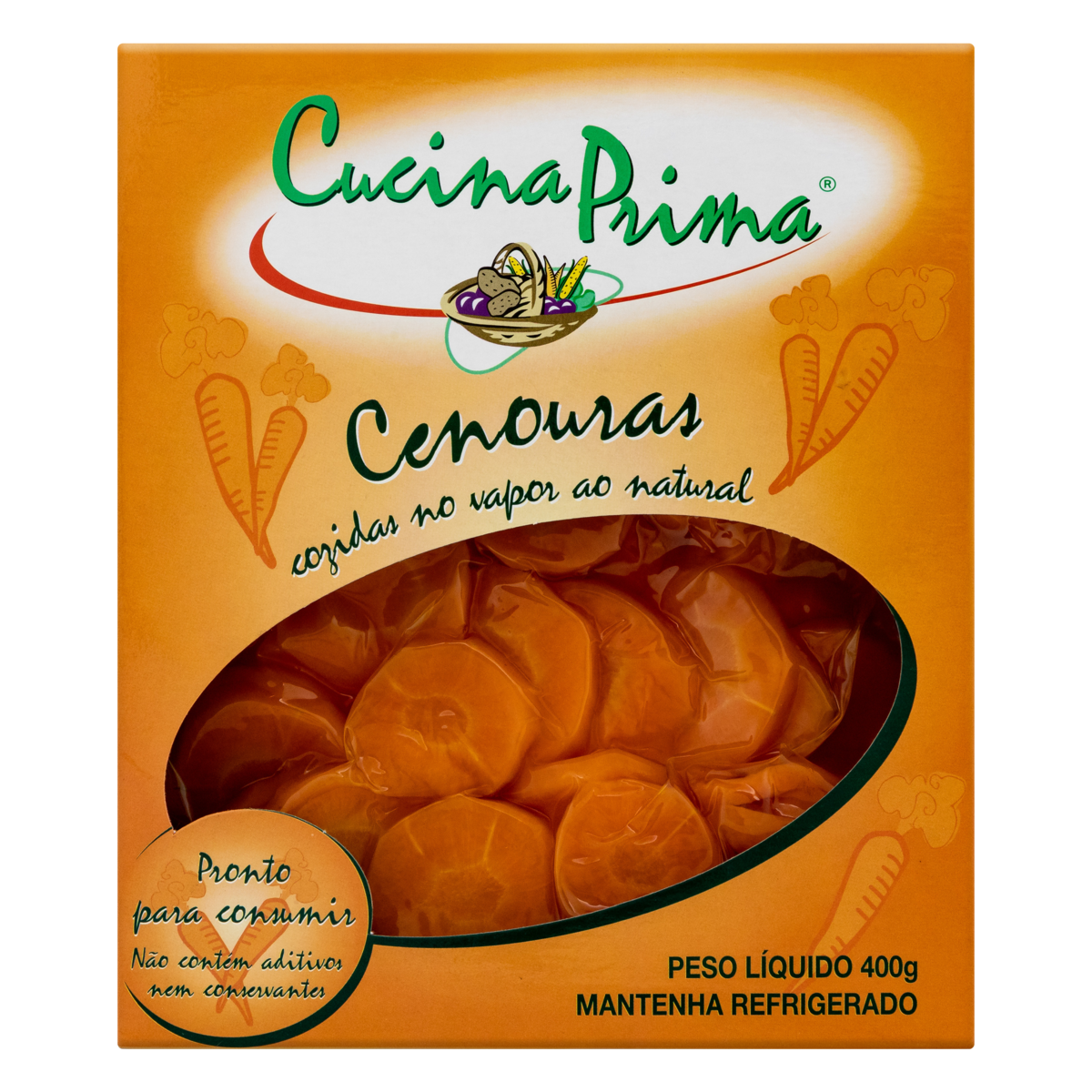 Cenoura Cozida no Vapor ao Natural CUCINA PRIMA 400g