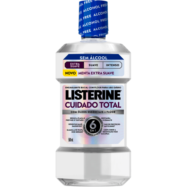 Antisséptico Listerine Cuidado Total Suave 500ml