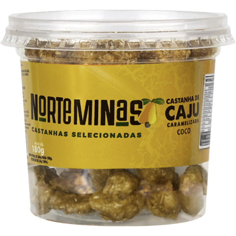 Castanha de Caju Norteminas Caramelizada Coco 180g
