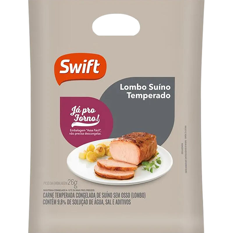Lombo Suíno Swift Temperado Preço por quilo no pacote