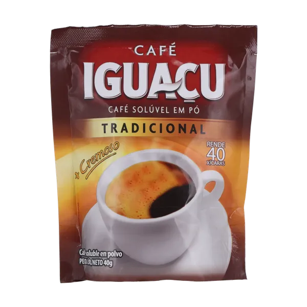 Café-solúvel Iguaçu 40g - Tradicional - Sachê