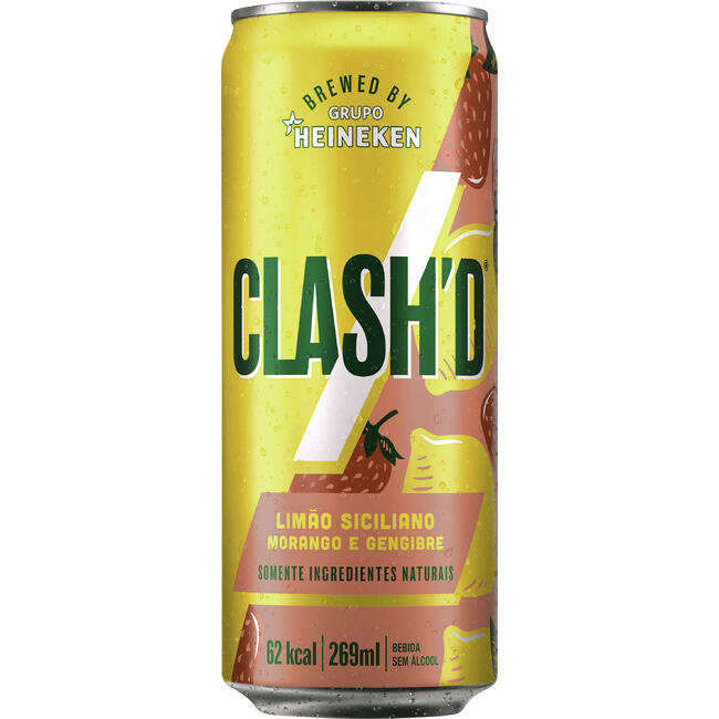 Refrigerante Clash'd Limão Siciliano, Morango e Geng 269ml