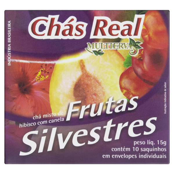 Chá Real 15g - Frutas Silvestres - Com 10 Saquinhos