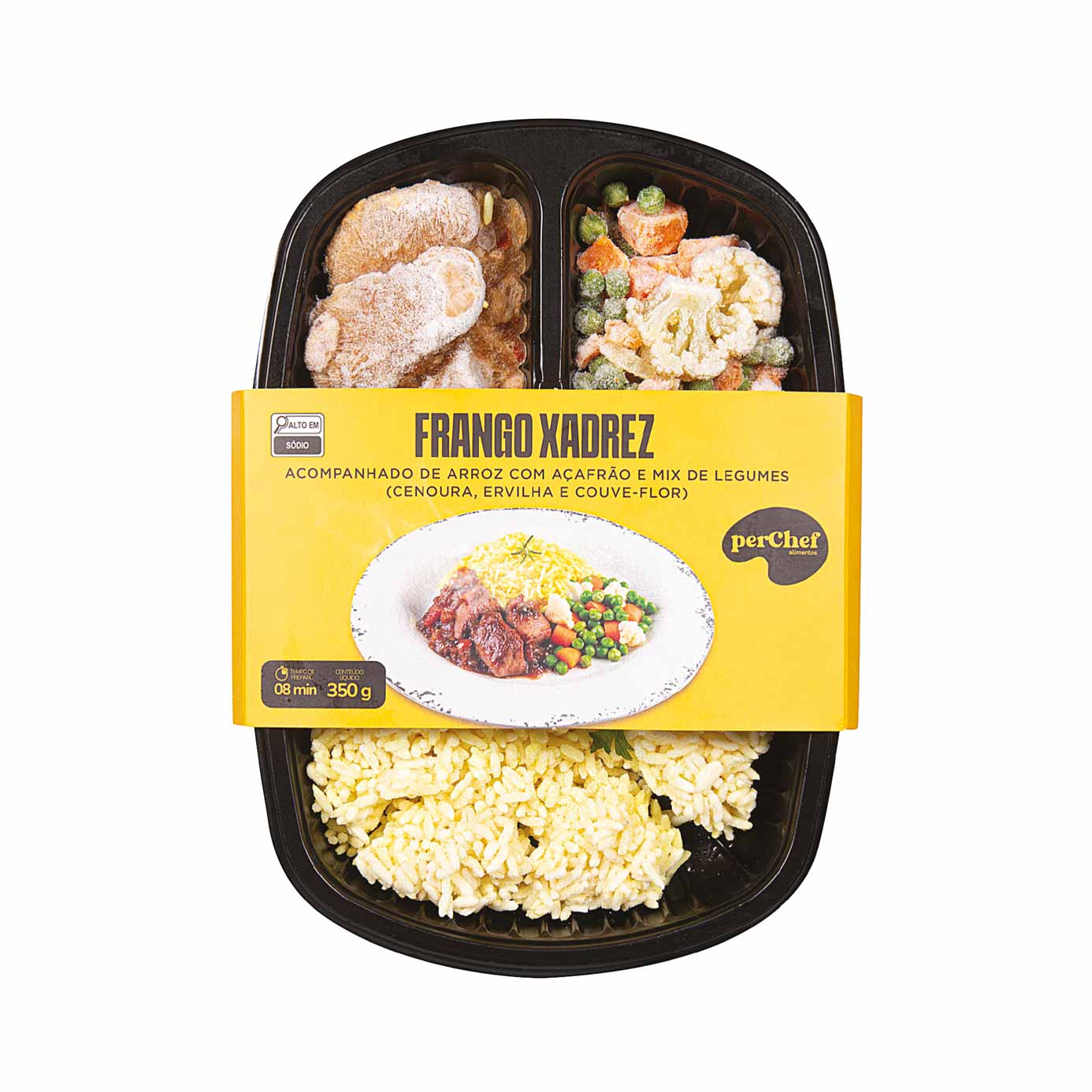 Prato Feito Frango Xadrez Perchef 350g