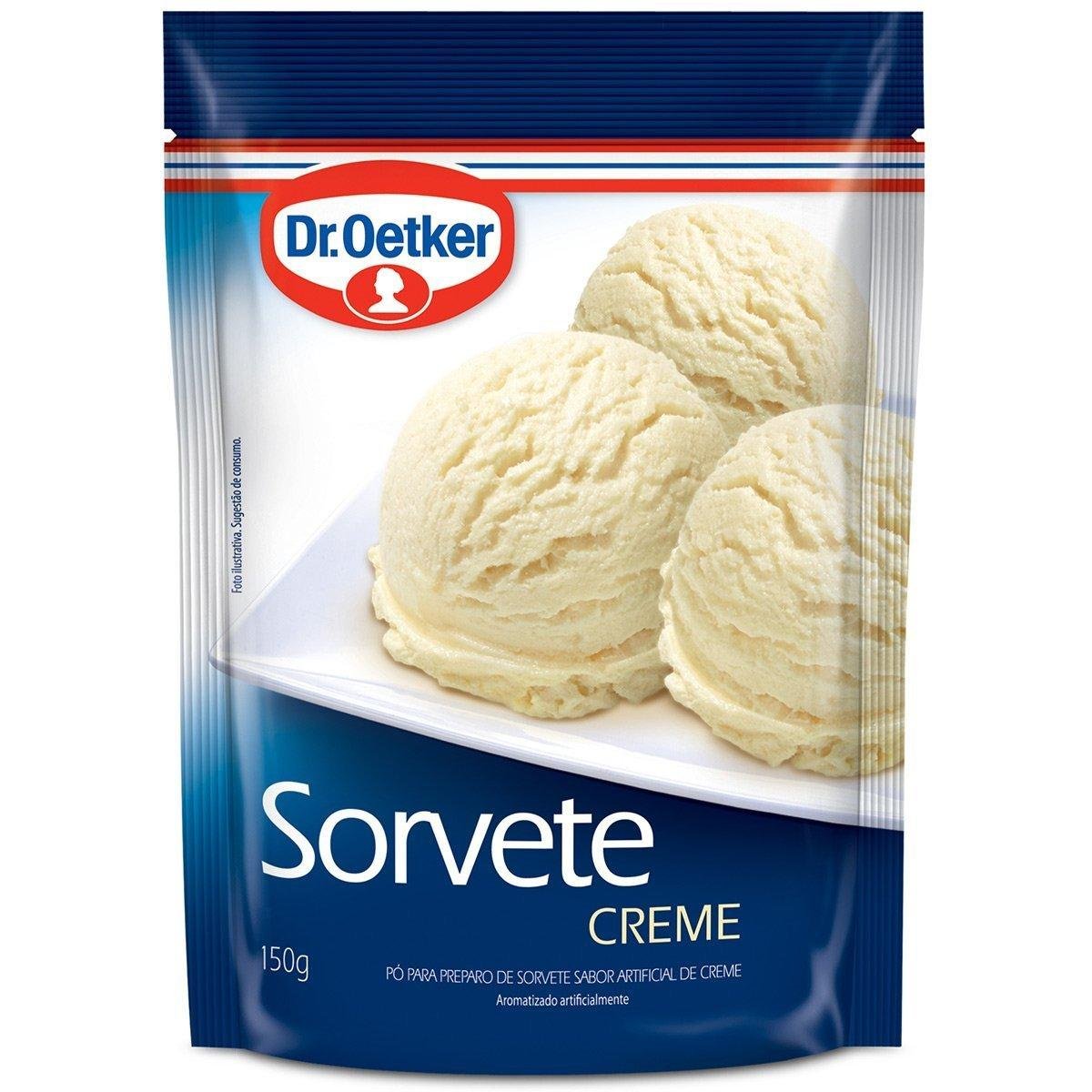 Dr. Oetker Sorvete Sabor Creme Pó para Preparo de Sobremesa Consistência Cremosa e Sabor Delicioso 150g