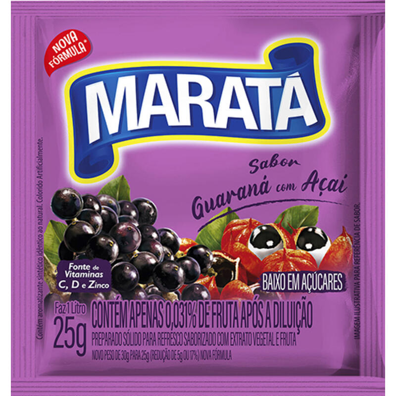 Refresco em Pó Maratá Guaraná com Açaí 25g