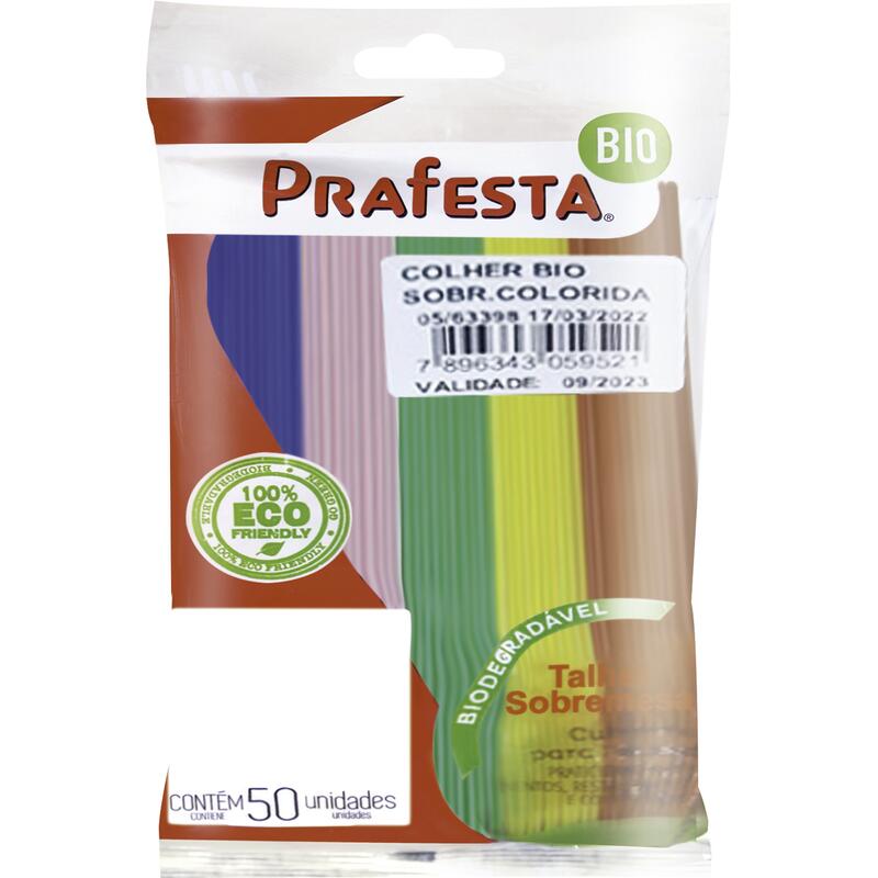 Colher Sobremesa Biodegradável Prafesta Ref.5952 50 un