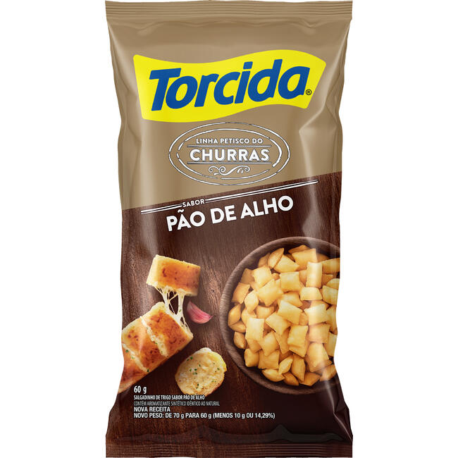 Salgadinho Lucky Torcida Pão de alho 60g
