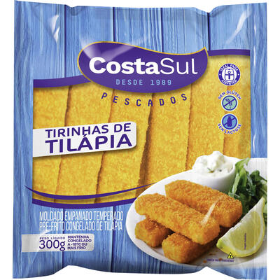 Tirinhas de Tilápia Empanada Costa Sul Congelada 300g