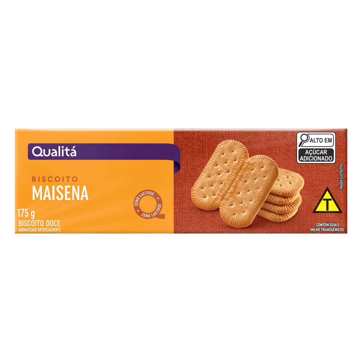 Biscoito Maisena Zero Lactose Qualitá Pacote 175g