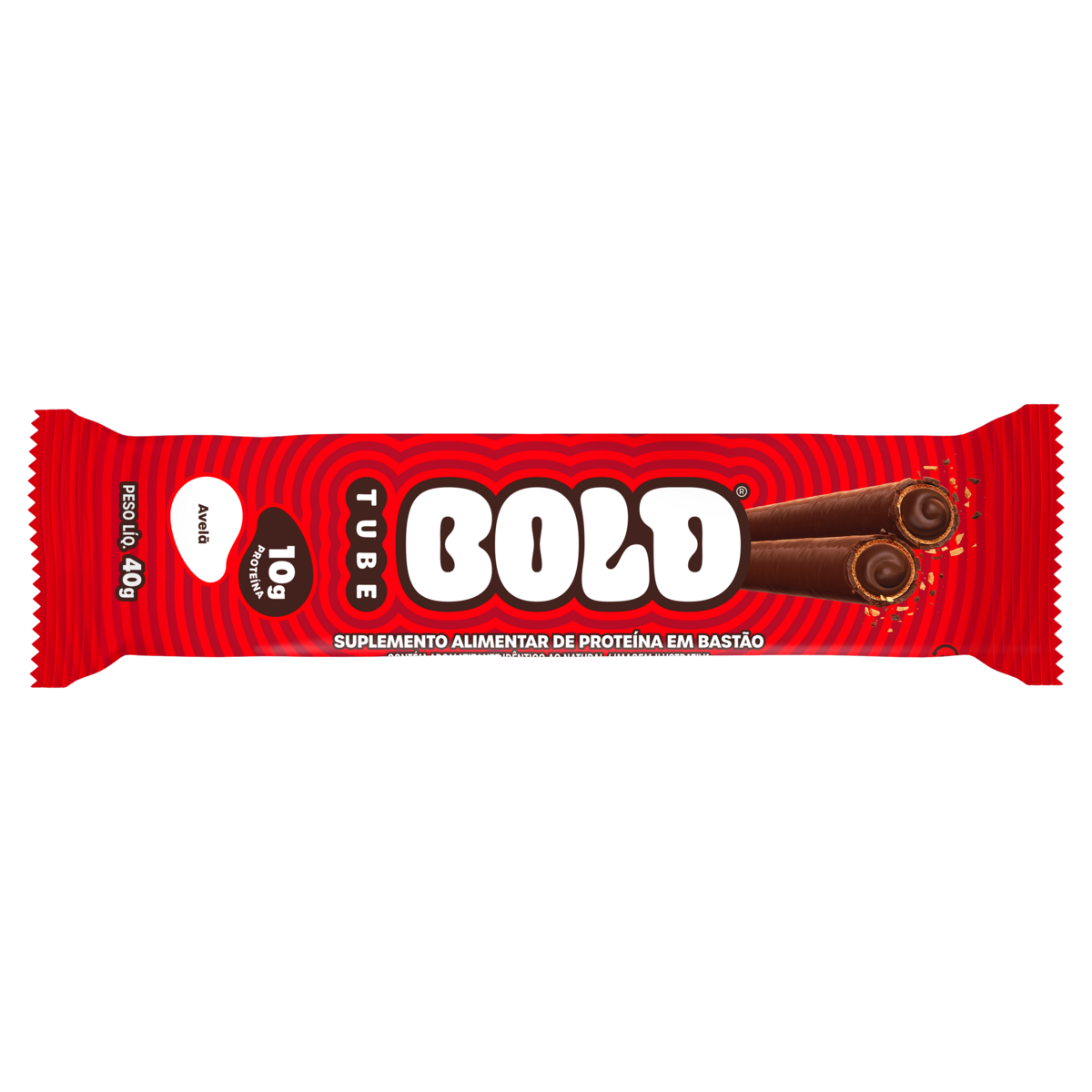 Barra de Proteína Avelã Bold Tube Pacote 40g