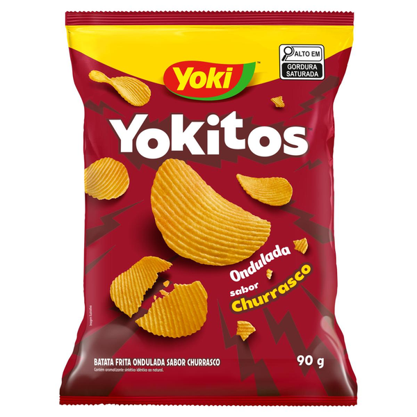 Batata Frita Ondulada Churrasco Yoki Yokitos Pacote 90g