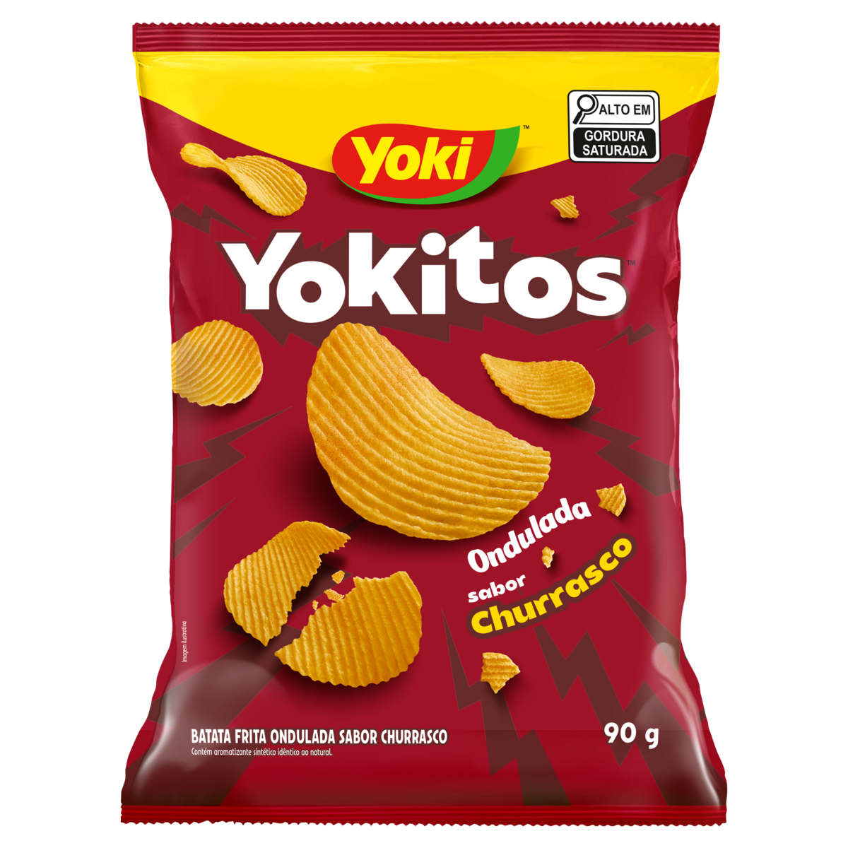 Batata Frita Ondulada Churrasco Yoki Yokitos Pacote 90g