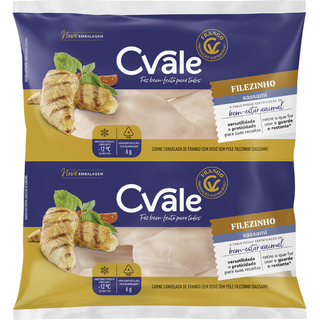Filezinho de Frango Sassami C.Vale Cong Preço por quilo no pct