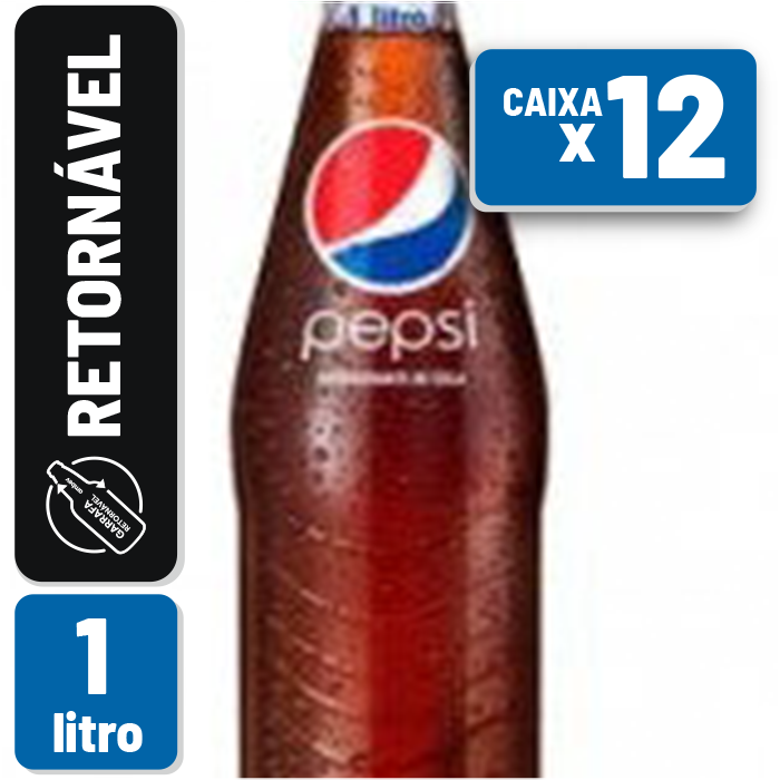 Refrigerante Pepsi Cola Retornável 1L Caixa c/ 12 un