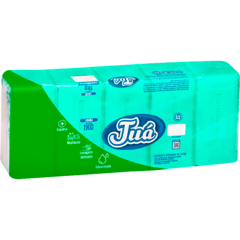 Sabão em Pedaço Juá Glicerinado Limão 5x200g