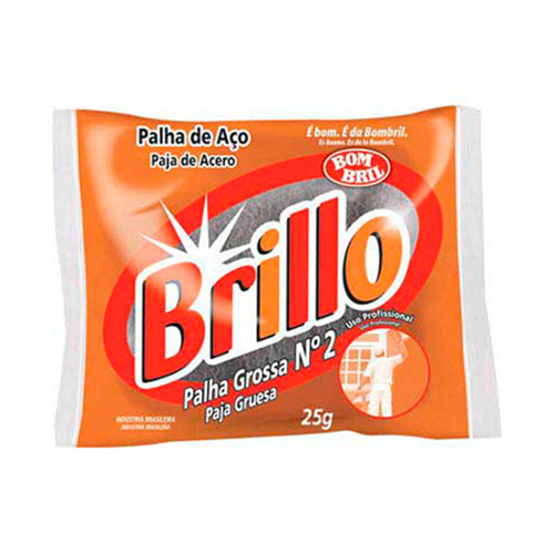 Palha Aço Grossa Brillo 25g