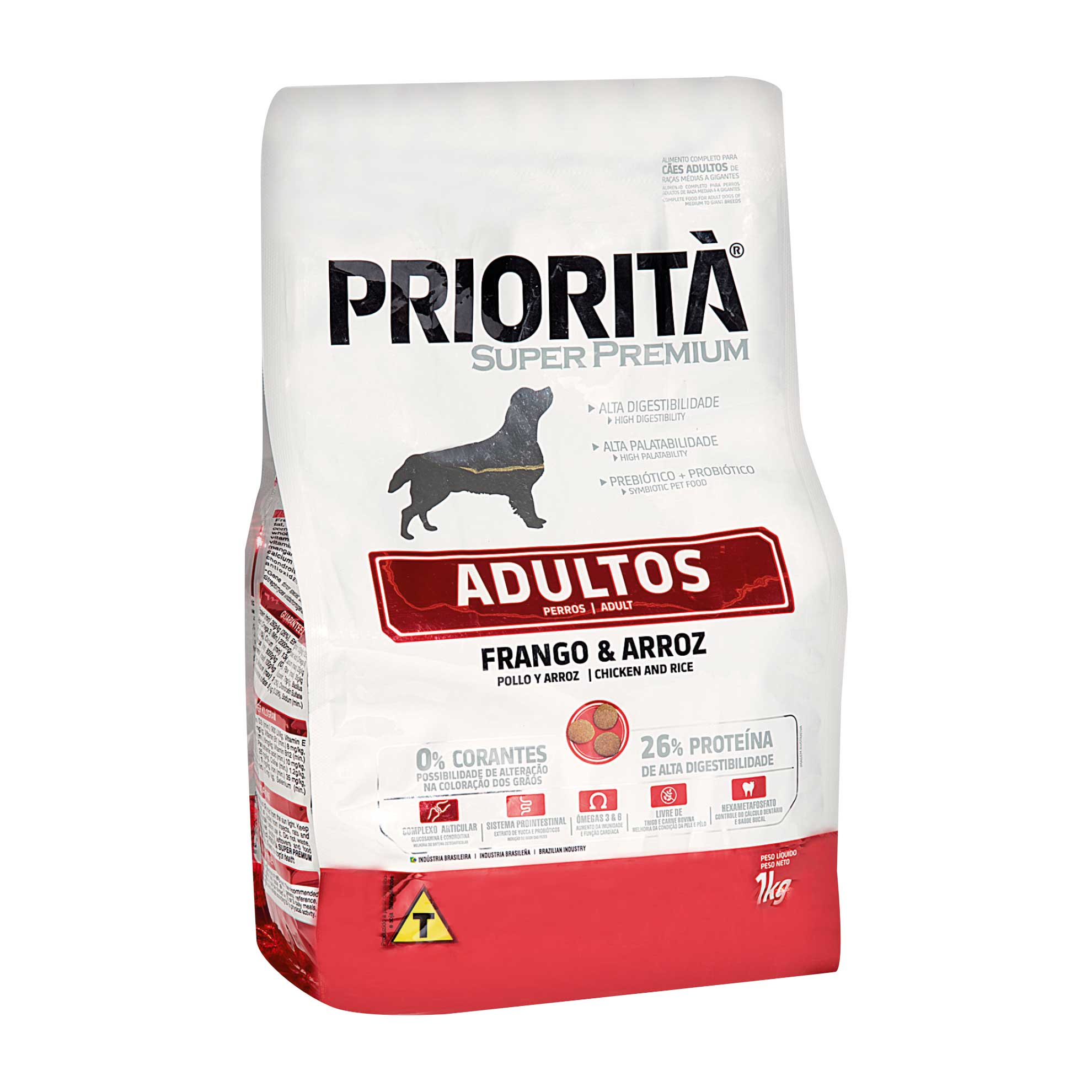 Ração para Cães Priorità Super Premium Adultos Frango e Arroz 1kg
