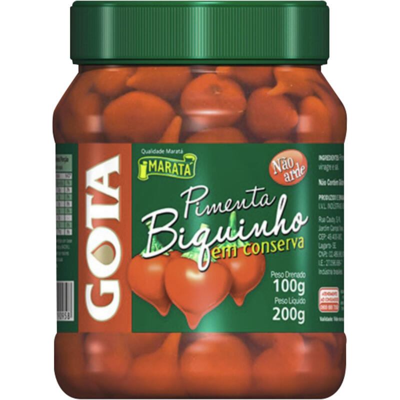 Pimenta Biquinho Gota 200g
