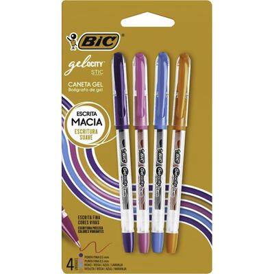 Caneta BIC Gelocity Stic 4 Cores