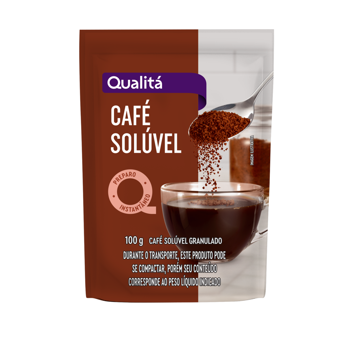 Café Solúvel Granulado Qualitá Sachê 100g