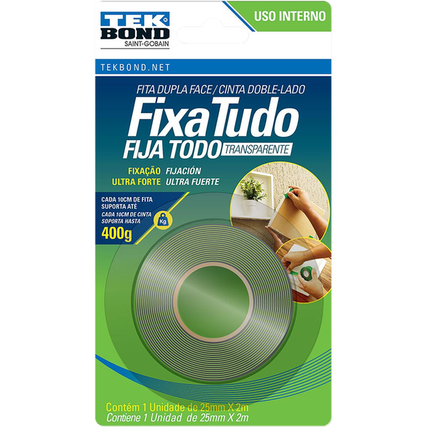 Fita Dupla-face Tekbond 12mmx2m - Acrílica