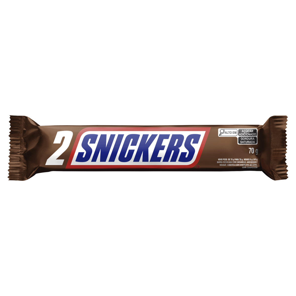 Chocolate Snickers Pacote 70g 2 Unidades
