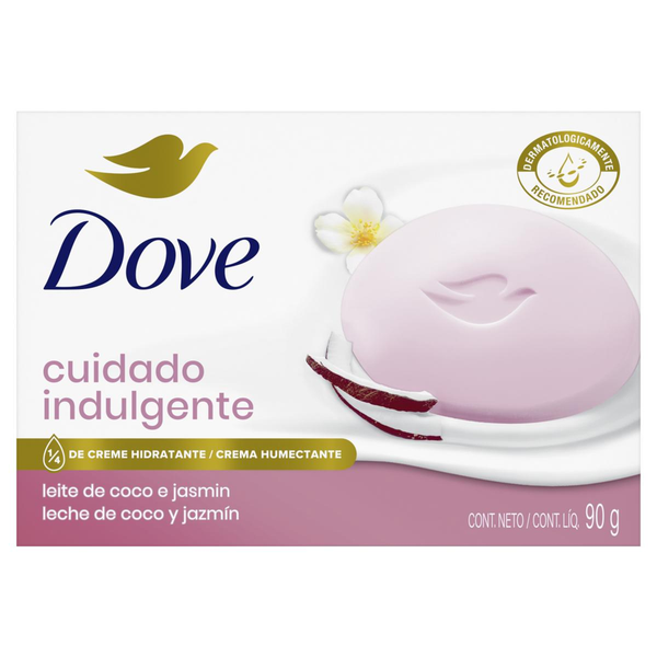 Sabonete Barra Cuidado Indulgente Leite de Coco e Jasmin Dove 90g