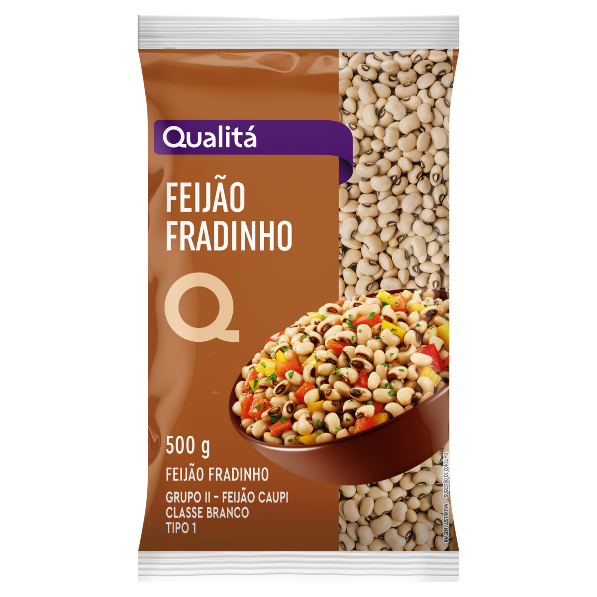 Feijão Fradinho Tipo 1 Qualitá Pacote 500g