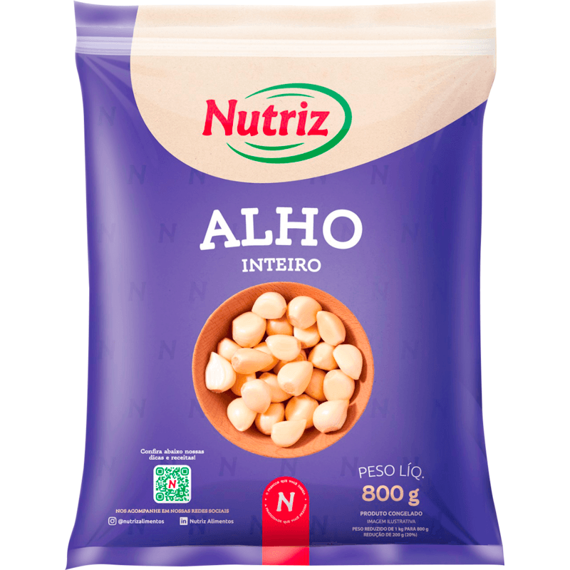 Alho Inteiro Nutriz Congelado 800g