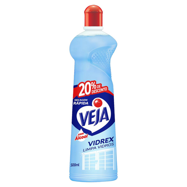 Limpa Vidros Veja Vidrex Tradicional 500ml Oferta