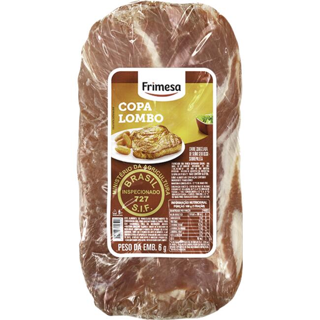 Copa Lombo Suína Frimesa Cong Preço por quilo na peça